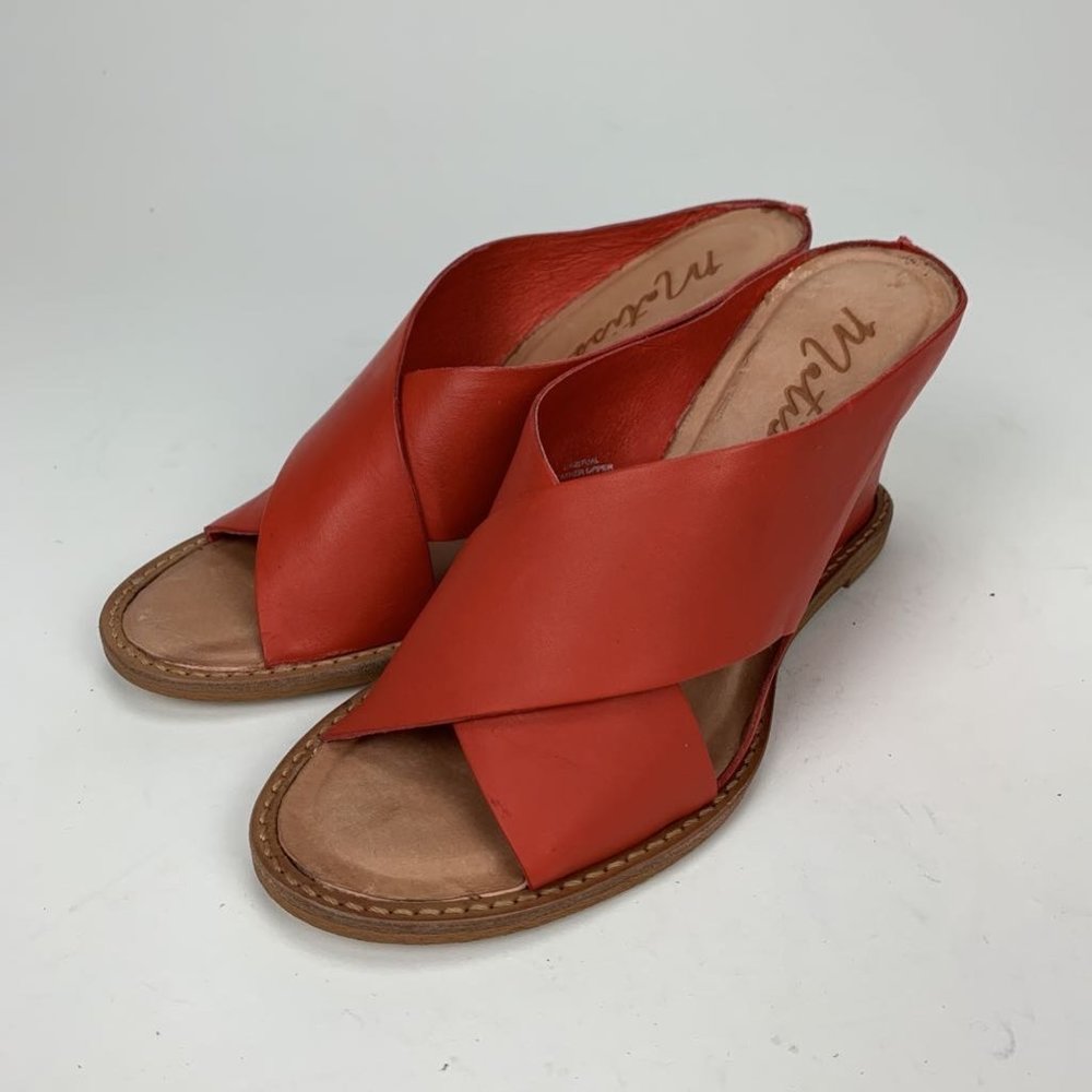 Matisse Womens Habitual Platform Wedge Sandals Red